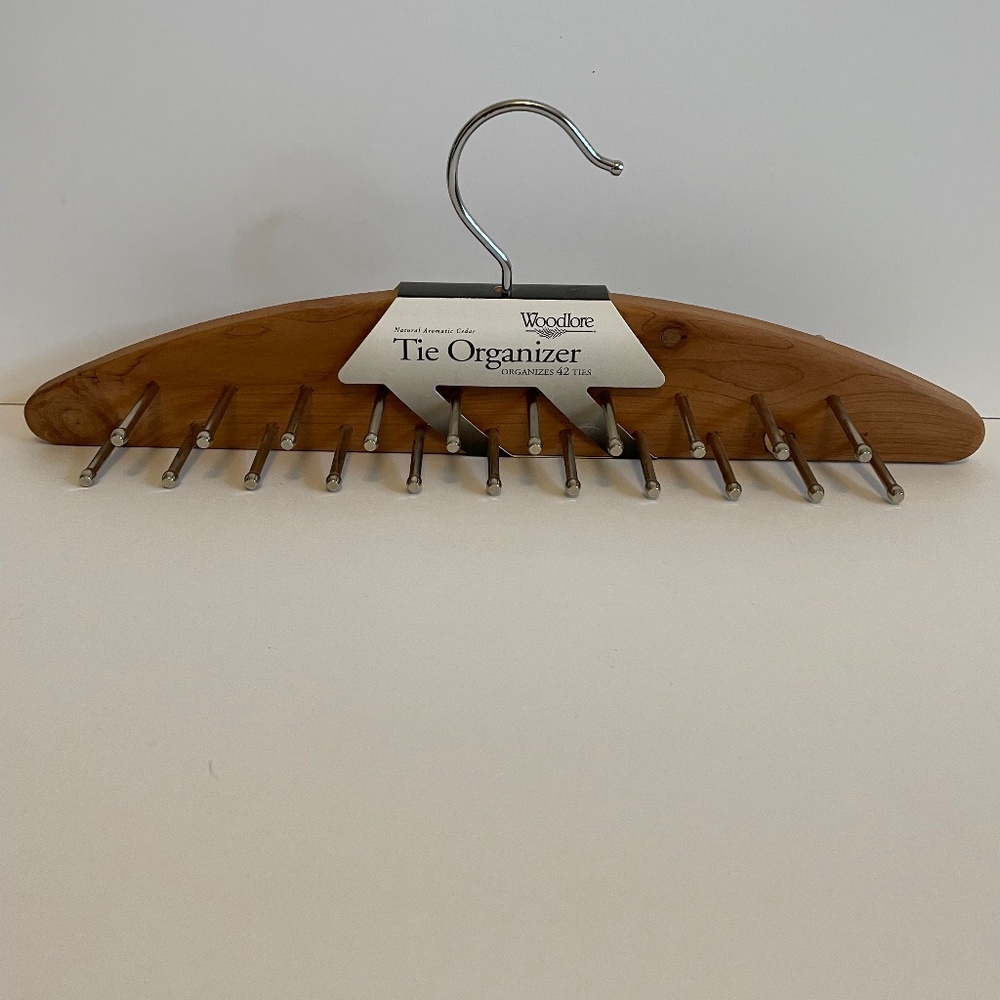 Woodlore Cedar Tie Organizer holds 42 ties